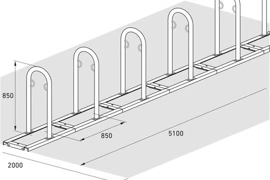 Bicycle stand - Bicycle leaning system TRACK