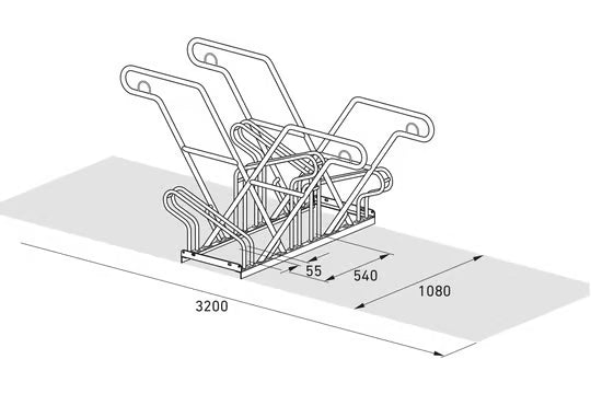 Bicycle Lean-to Rack 2600/2600 XBF