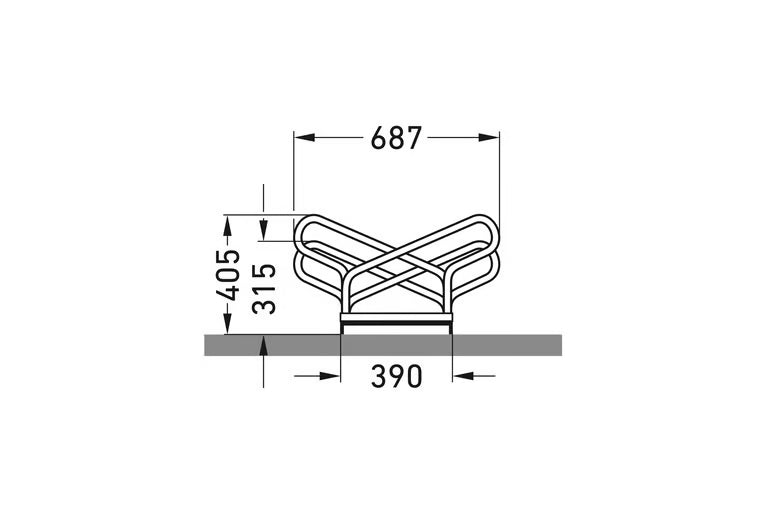 Bicycle Stand 1000 welded, galvanized