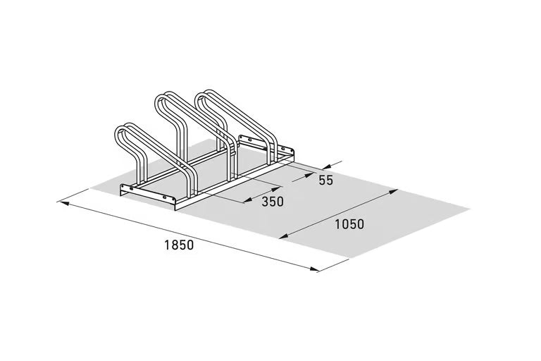 Bicycle Stand 1000 welded, galvanized