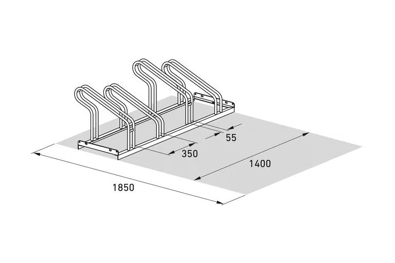 Bicycle Stand 1000 welded, galvanized