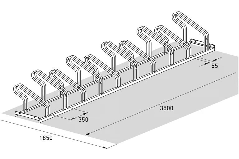 Bicycle Stand 1000 welded, galvanized