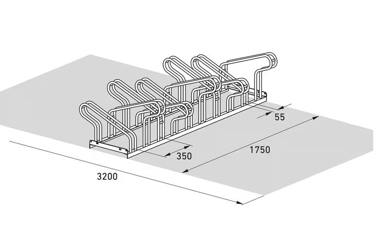 Bicycle Stand 1000 welded, galvanized
