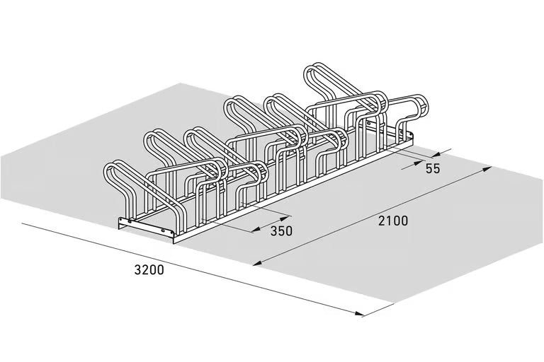 Bicycle Stand 1000 welded, galvanized