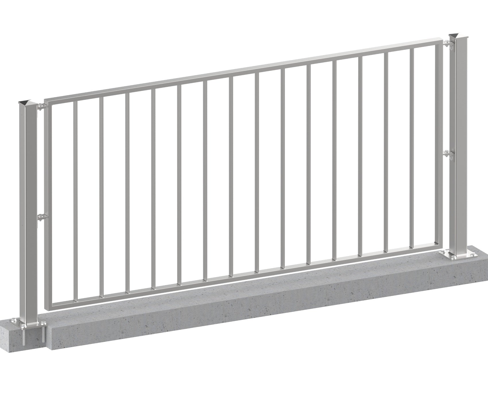 Zaun, Geländer Modell Basic Edelstahl aufgeschraubt