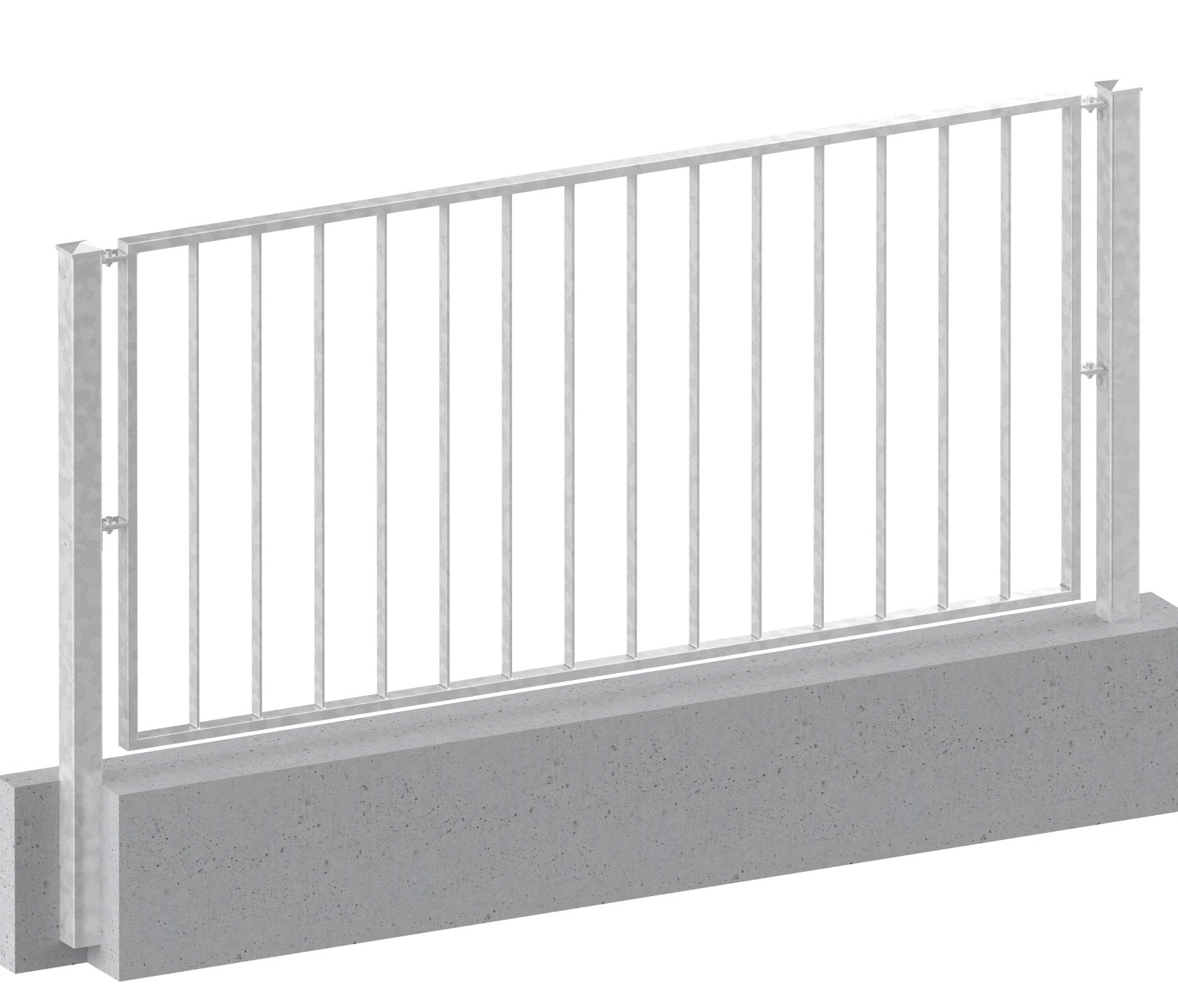 Metall Zaun, Geländer Basic verzinkt aufgedübelt