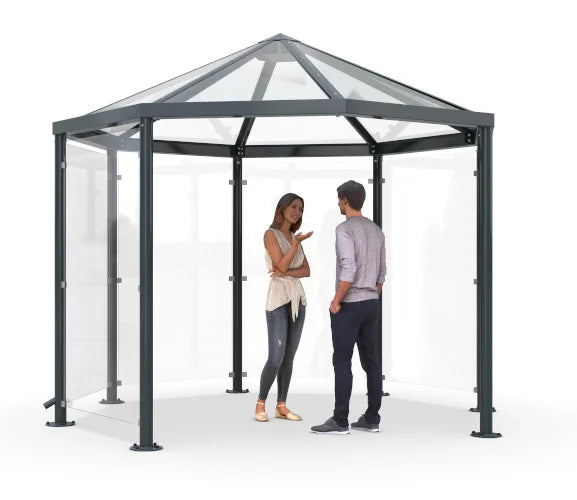 Metall-Pavillon mit zwei Personen