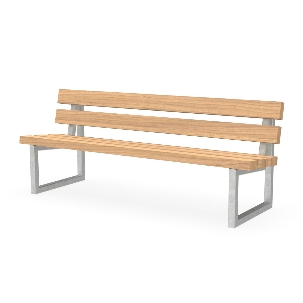 Parkbank Lima mit Lärchenholz 60 x 120 mm und verzinktem Stahlgestell