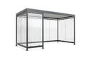 Überdachung aus Glas und Metall, modern, freistehend, für Außenbereiche