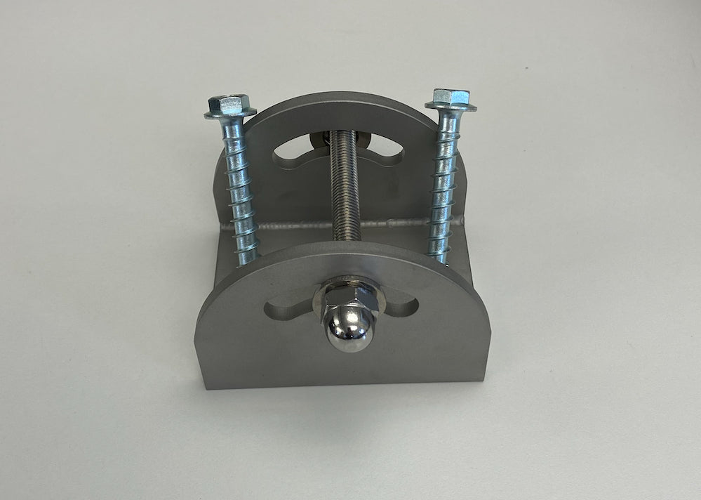 Pfostenträger Zaunpfosten beweglich im Gefälle Edelstahl neutral