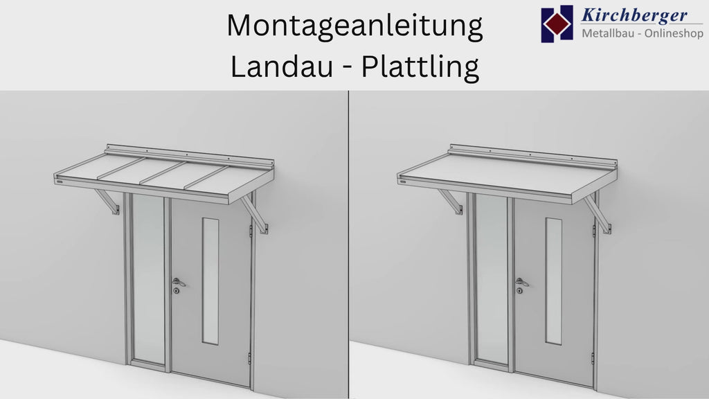 Video Montageanleitung für Vordach Landau & Plattling mit Konsolen