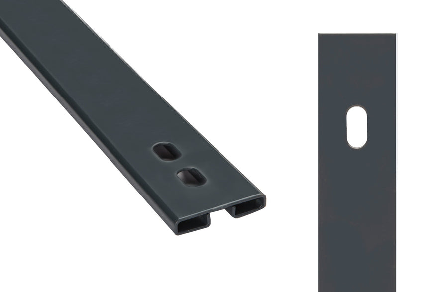 Profilleiste Typ VAP 40 x 7 mm, Detail des Profils und der Bohrung