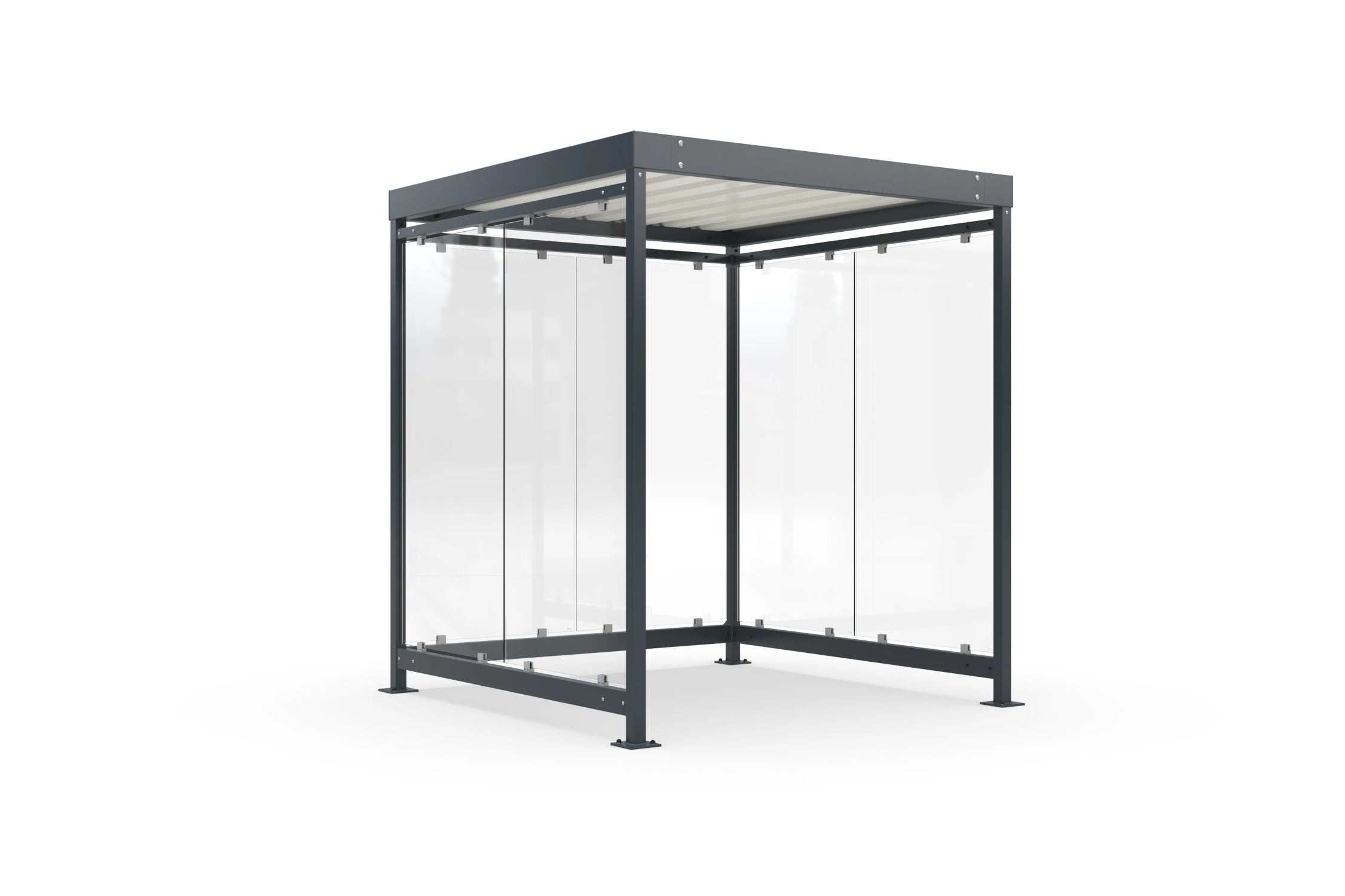 Fahrradüberdachung, Raucherkabine Modell K2 b/b