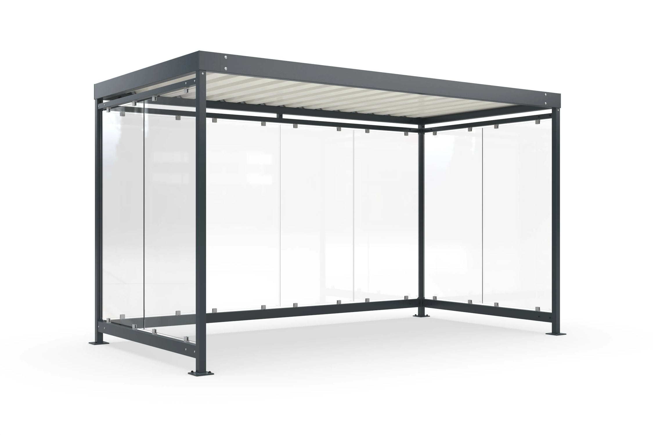 Fahrradüberdachung, Raucherunterstand Modell K4 b/b