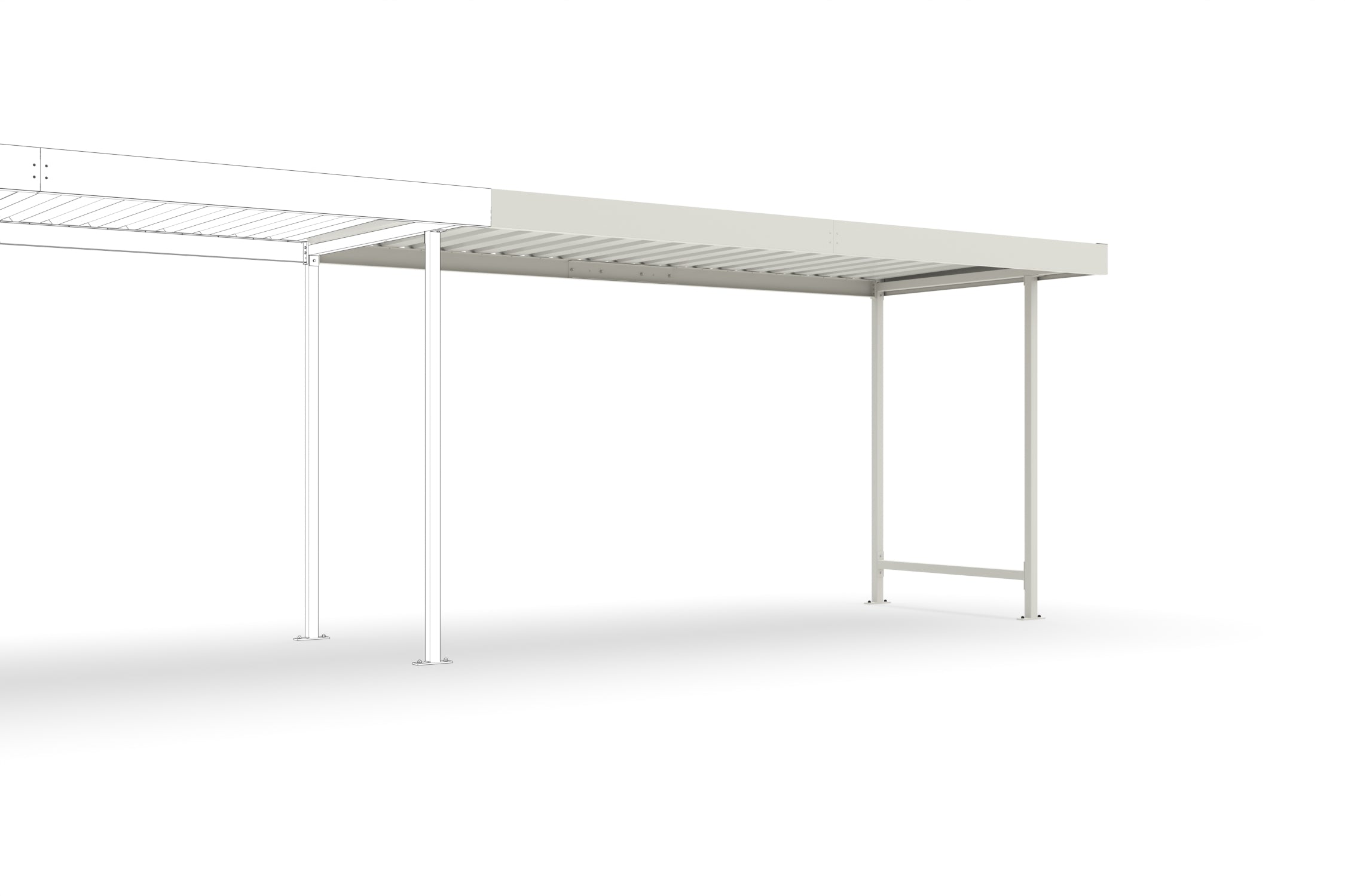 Überdachung Leipzig L15 RAL 9002