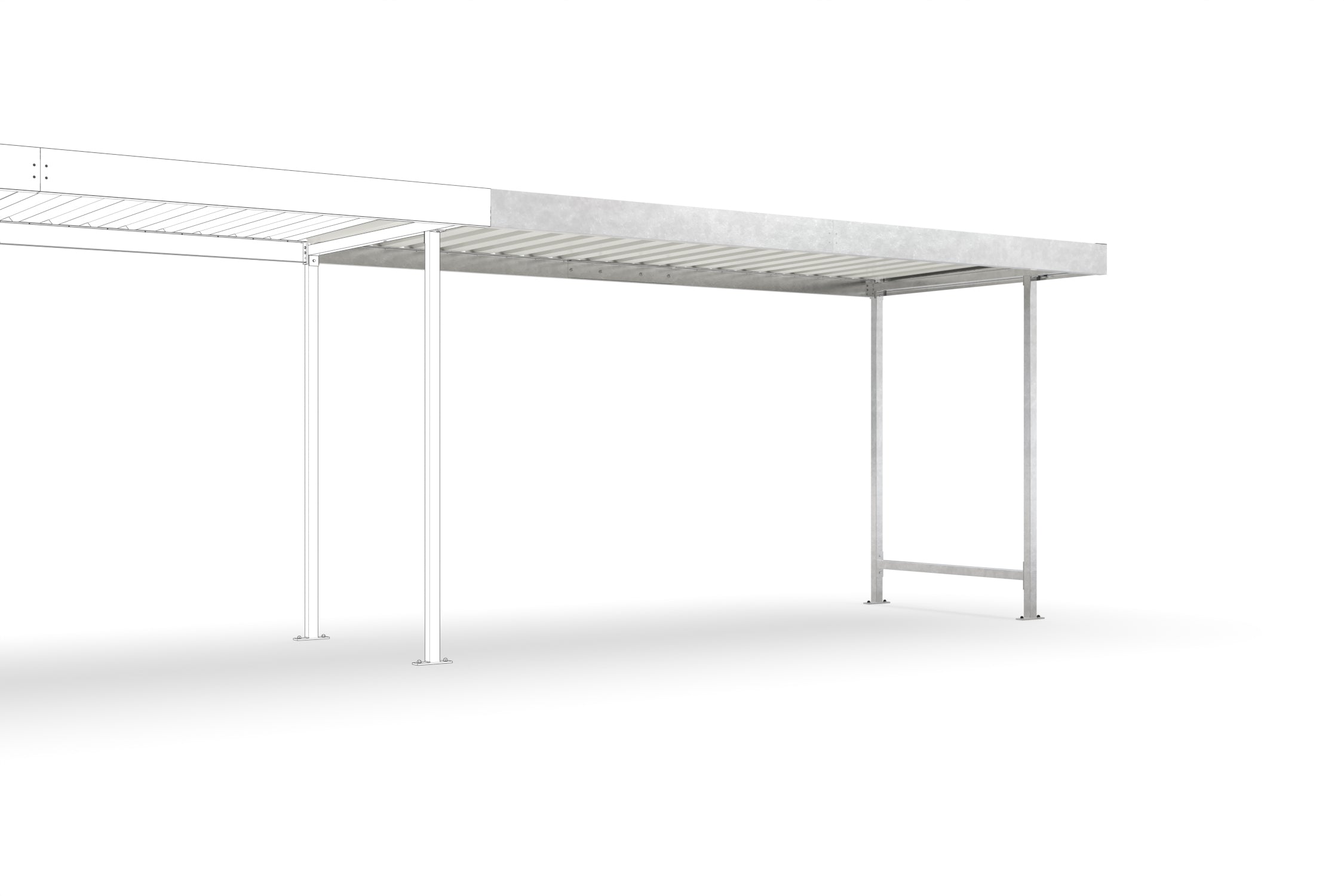 Überdachung Leipzig L15 verzinkt