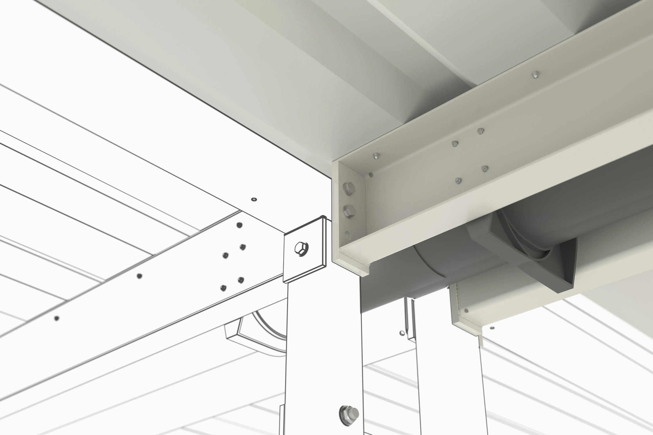 Überdachung Leipzig L45 RAL 9002