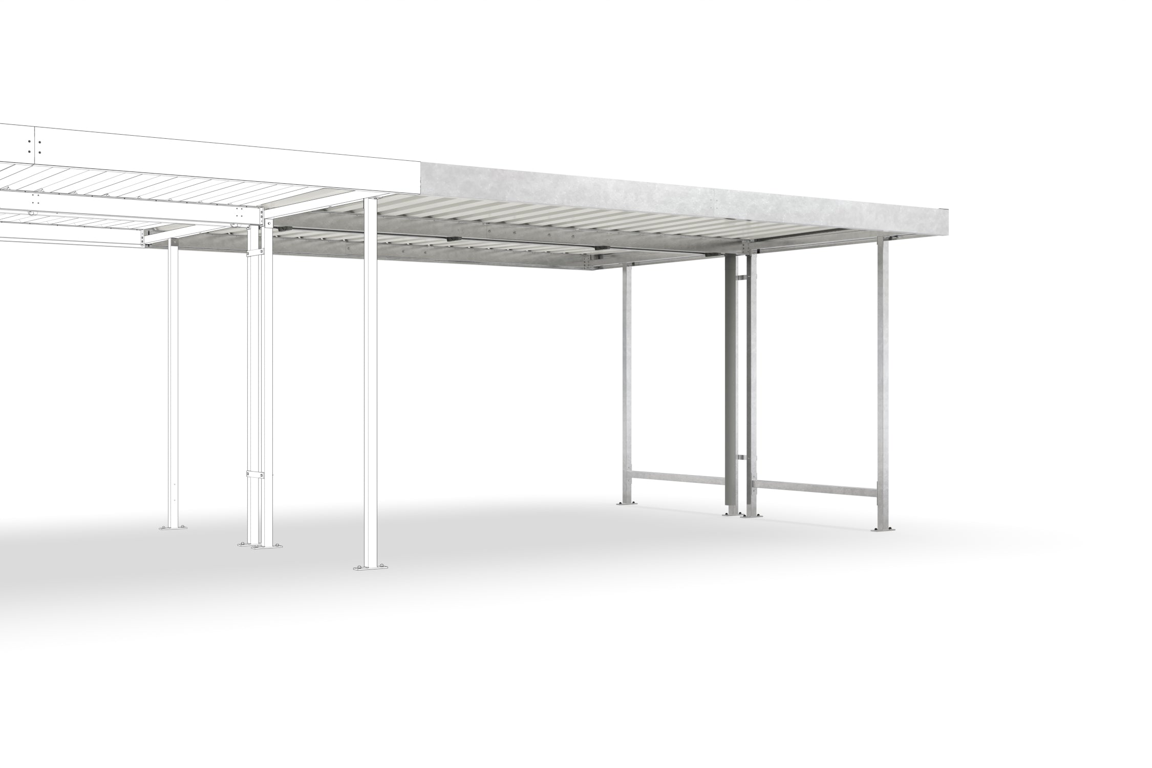 Überdachung Leipzig L45 verzinkt