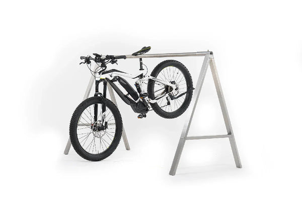 fahrradständer edelstahl Edelstahl MTB Sattelständer – Fahrradhalter mit Werbefläche