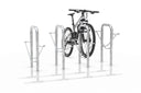 Fahrradparksystem aus Metall mit Fahrrad, verzinkter Fahrradständer für mehrere Räder