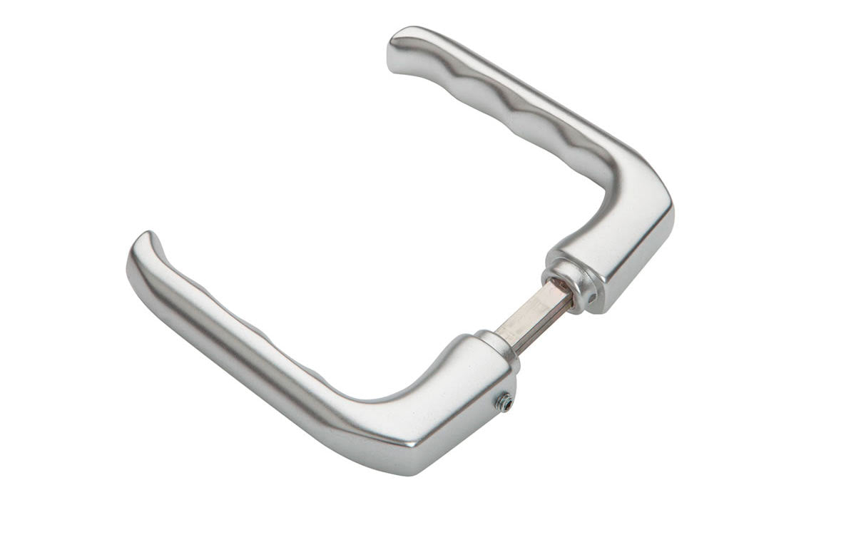 Türdrücker-Garnitur Klinke/Klinke aus Aluminium mit Drückerführung