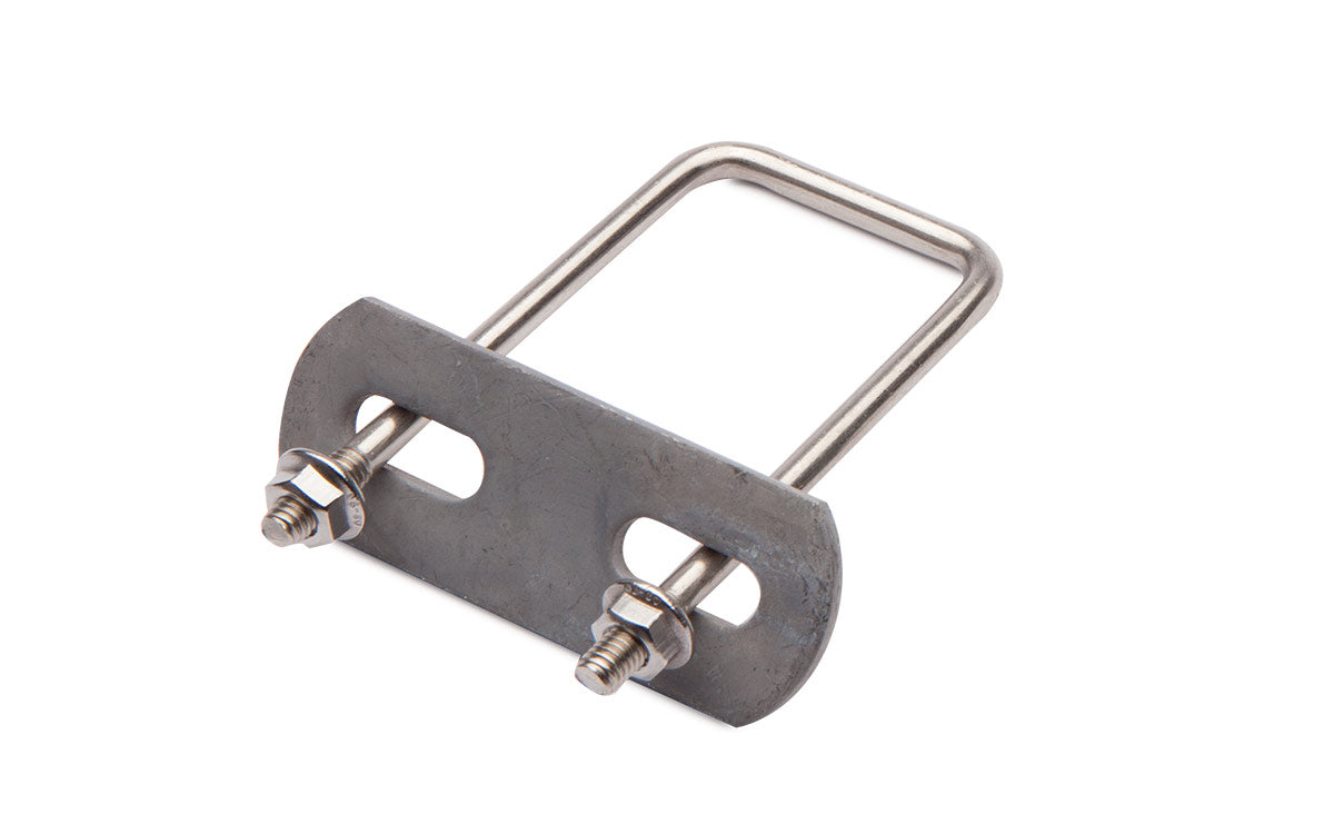 U-Bügel-Set Universal 60/40 mit Flansch und Mutter, feuerverzinkt
