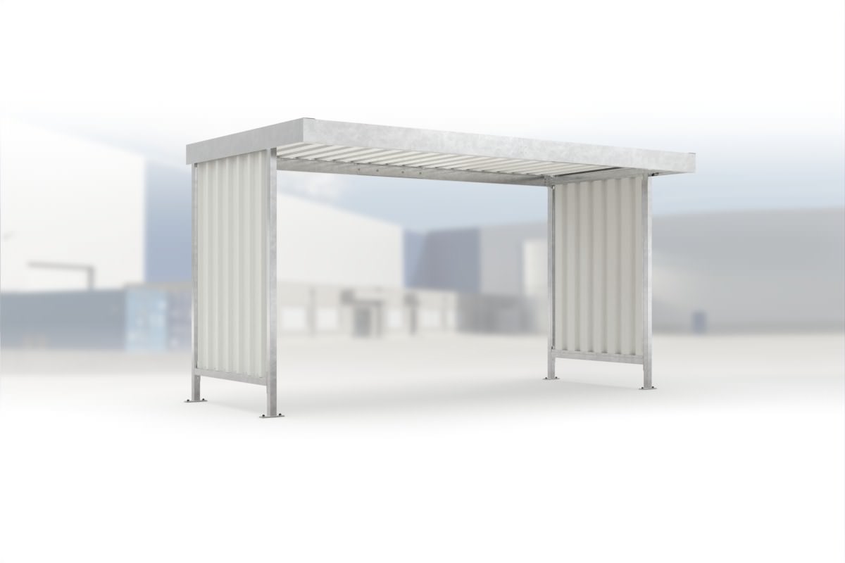 WSM Überdachung Leipzig L14 430×220 cm verzinkt – Bausatz