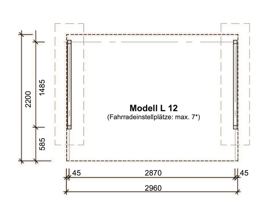 Überdachung Leipzig L12 verzinkt