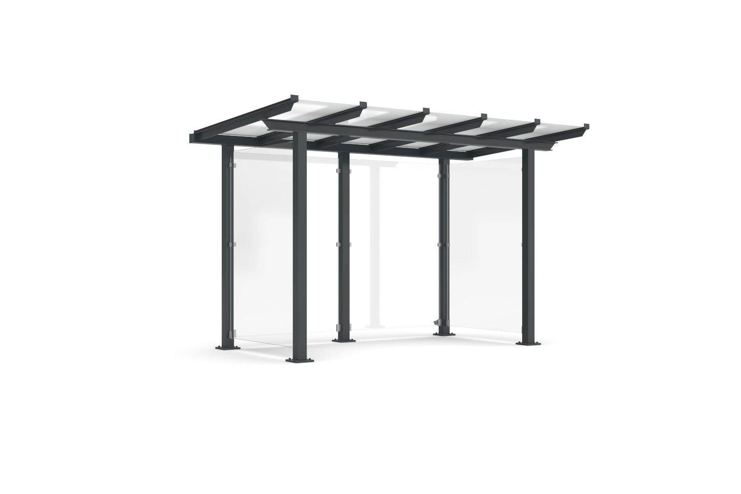 Raucherunterstand, Zweiradüberdachung, Personenunterstand Modell Passau P12