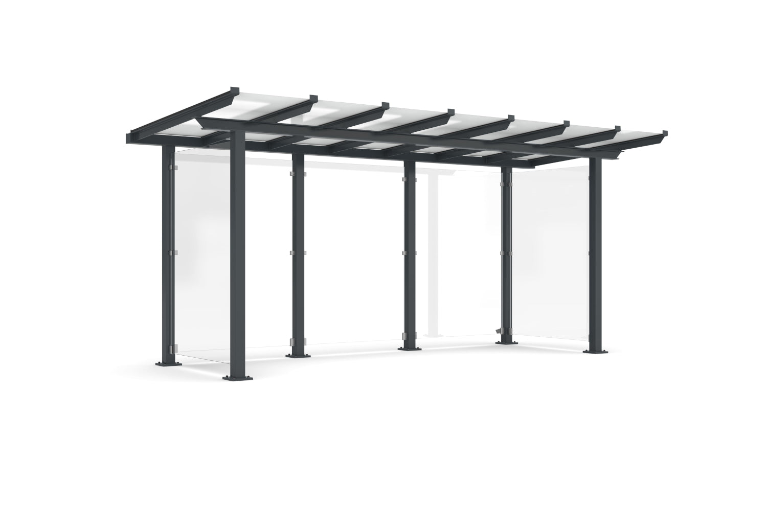 Raucherunterstand, Zweiradüberdachung, Personenunterstand Modell Passau P13 B