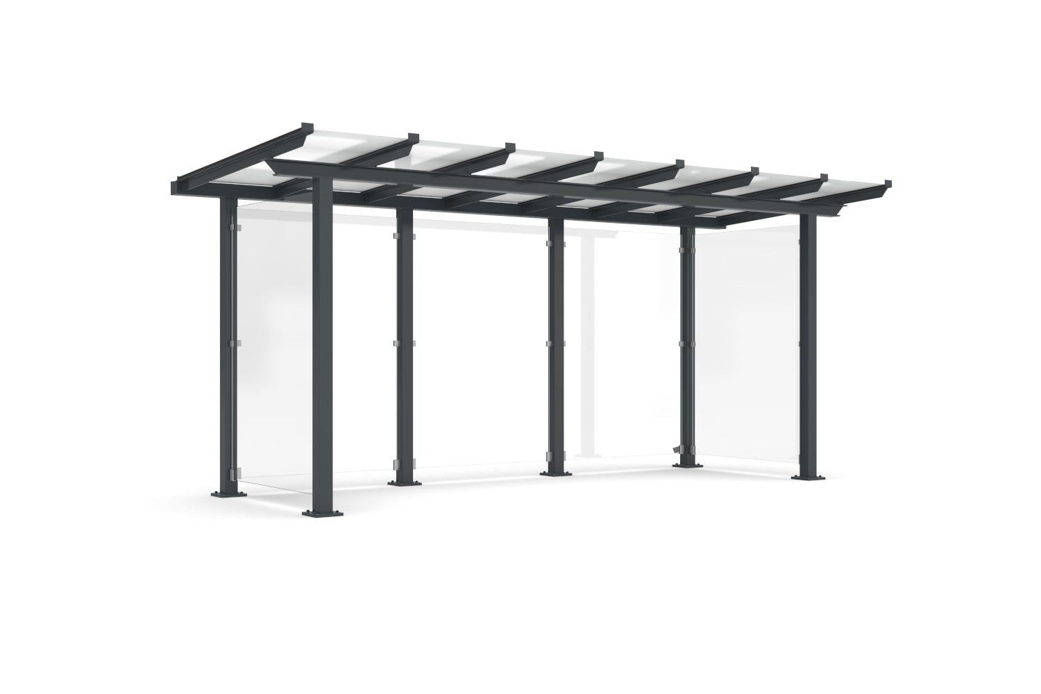 Raucherunterstand, Zweiradüberdachung, Personenunterstand Modell Passau P13