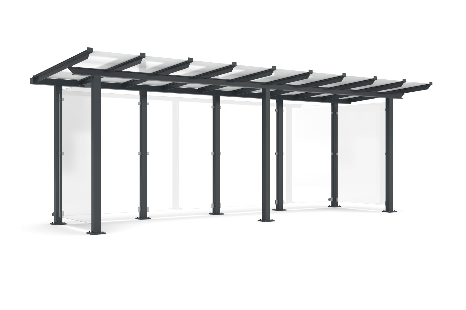 Raucherunterstand, Zweiradüberdachung, Personenunterstand Modell Passau P14 B