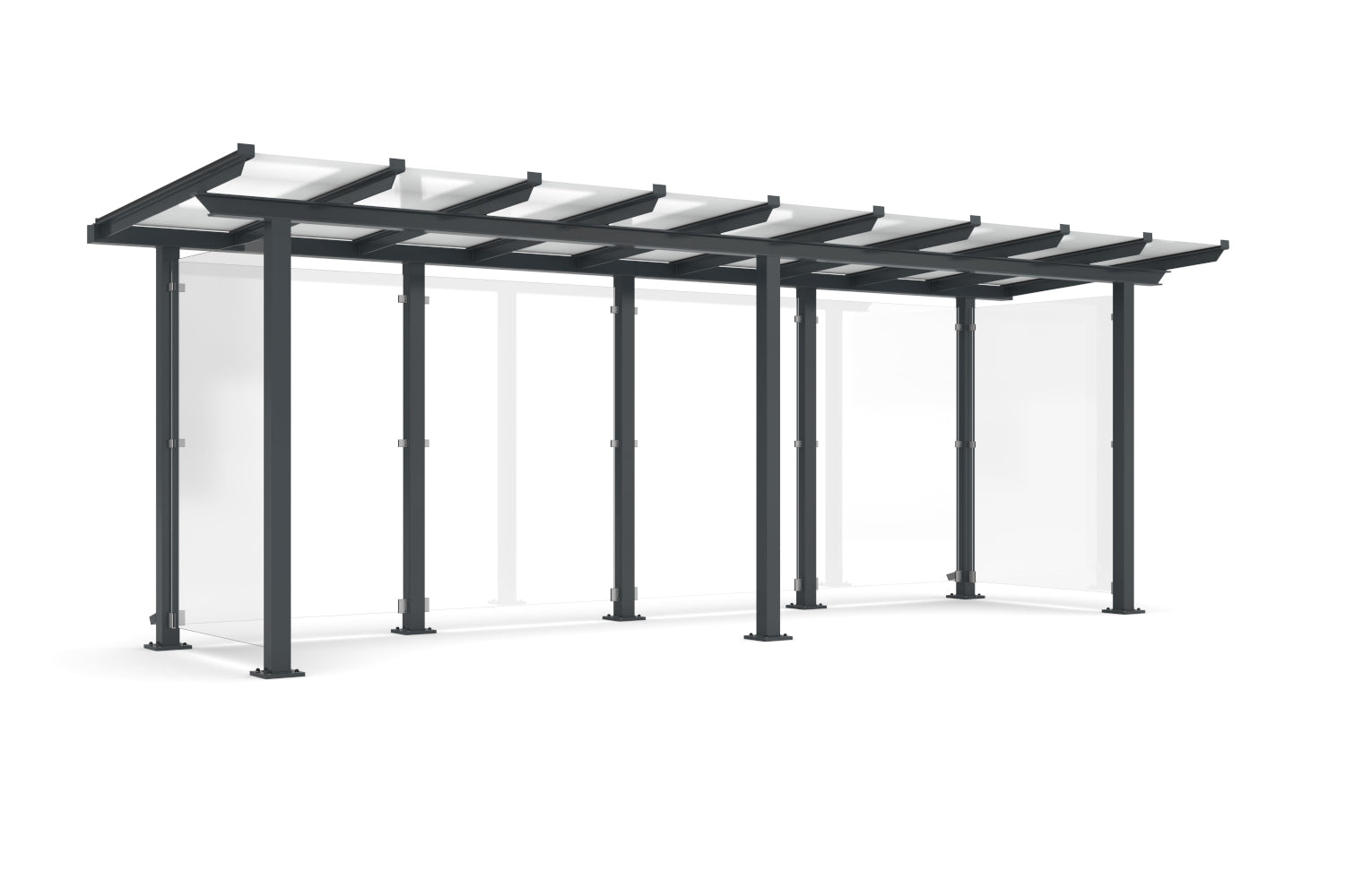 Raucherunterstand, Zweiradüberdachung, Personenunterstand Modell Passau P14