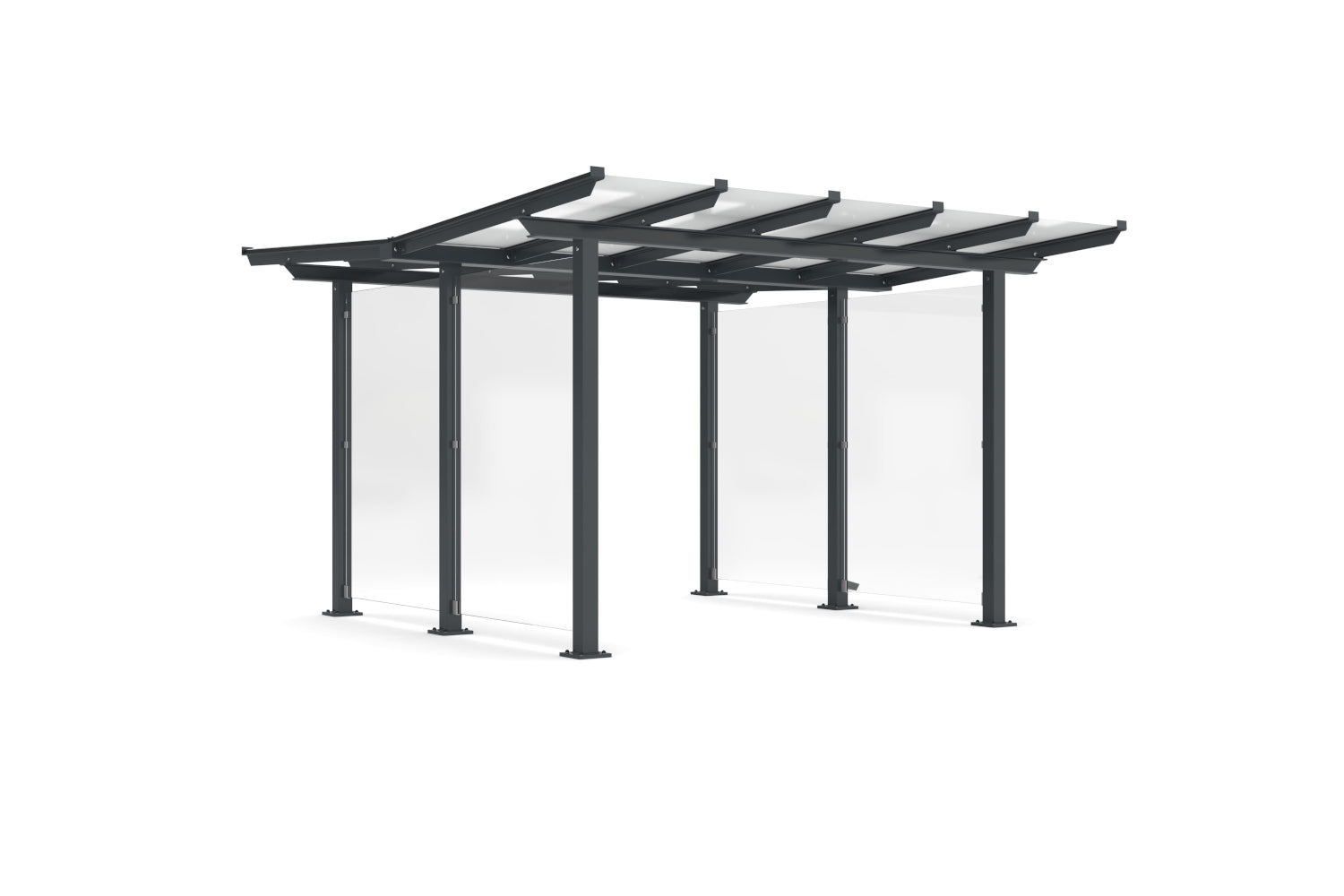 Raucherunterstand, Zweiradüberdachung, Personenunterstand Modell Passau P22 Bausatz