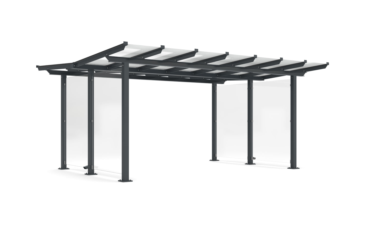 Raucherunterstand, Zweiradüberdachung, Personenunterstand Modell Passau P23 Bausatz