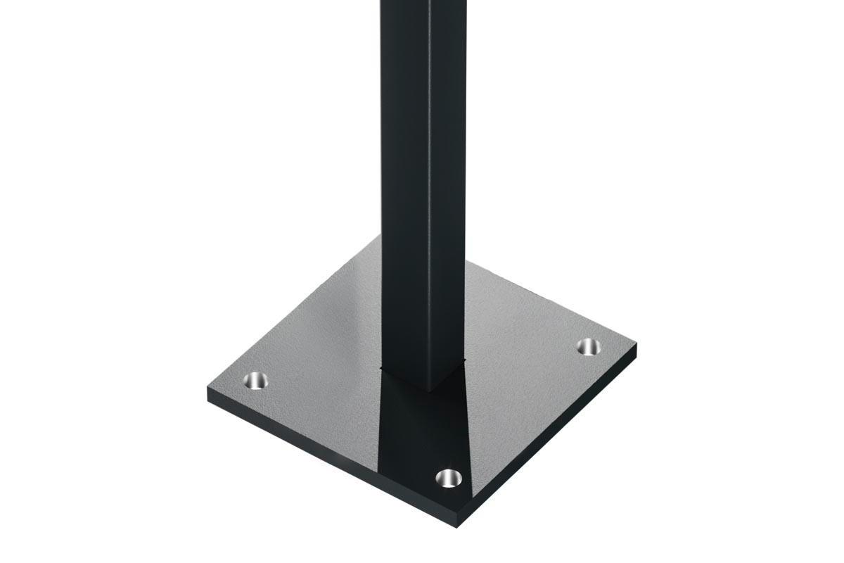 VIDUAL Fußplatte 150 x 150 mm für Pfosten 72 x 72 mm, Ansicht 1