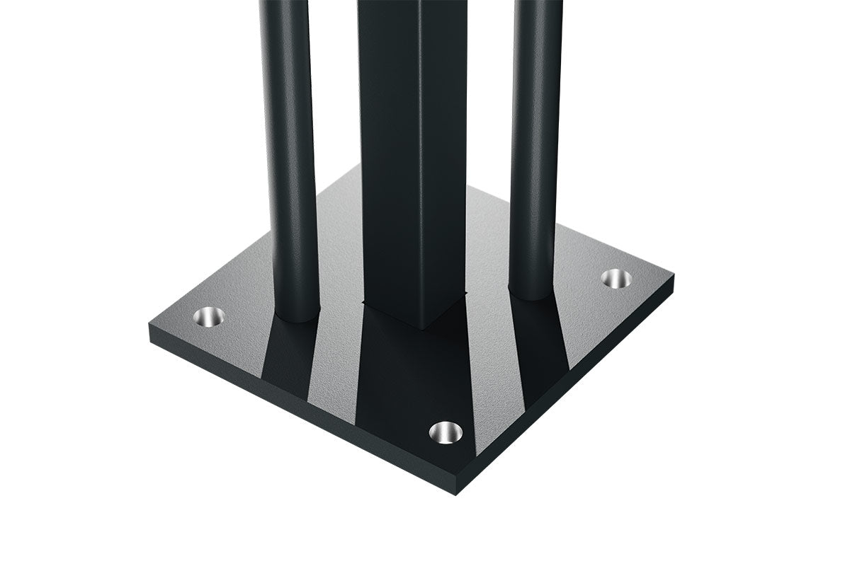 VIDUAL Fußplatte für Pfosten 90 x 90 mm, mit Überstand