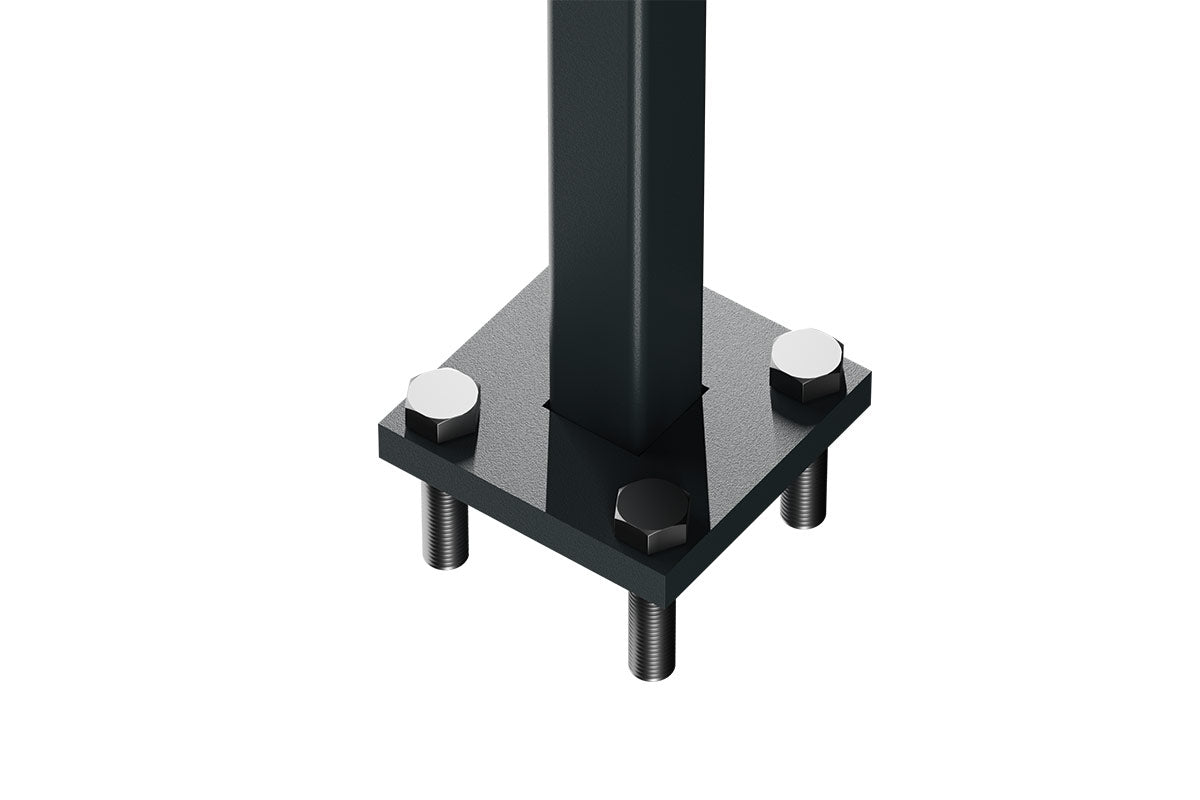 VIDUAL Fußplatte für Pfosten 90 x 90 mm, ohne Überstand