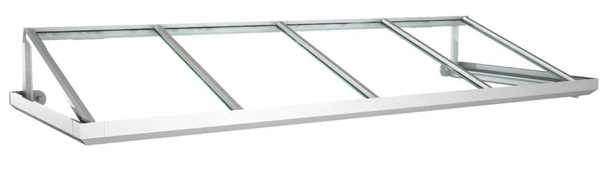 Modernes Aluminium Vordach mit Acrylglas, stabiles Flachdach für Hauseingang
