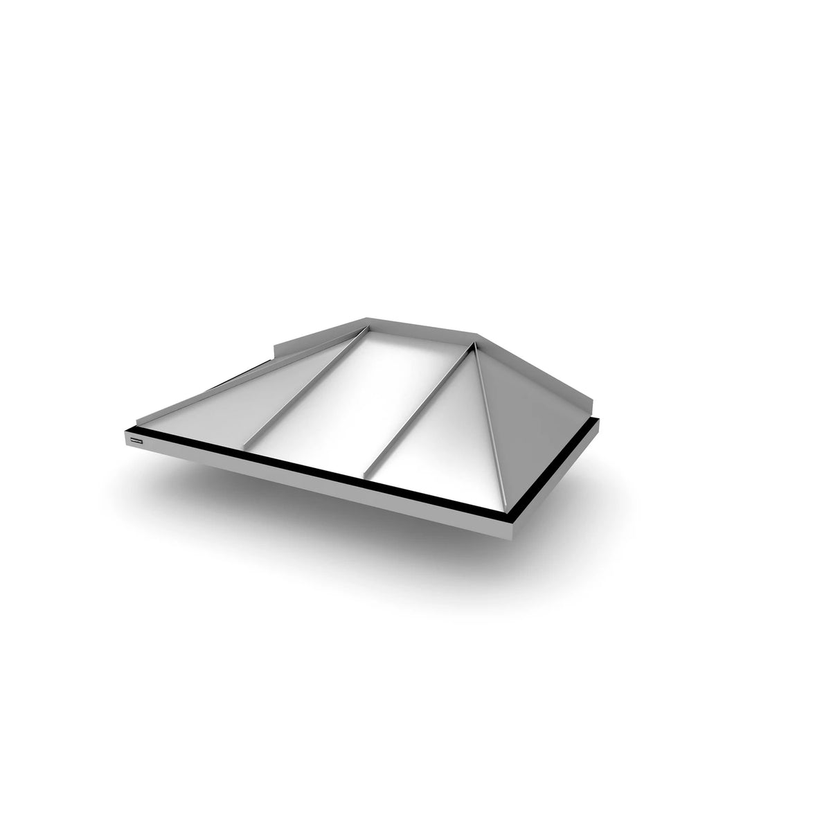 Vordach Amberg 1600 × 1155 mm, Aluminiumdach Silbermetallic RAL 9006