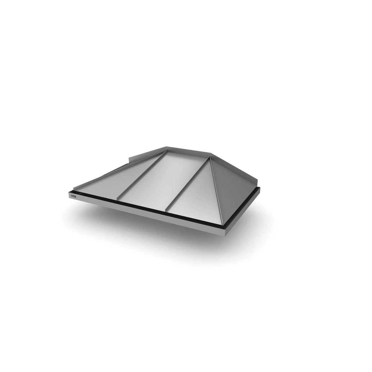 Vordach Amberg 1600 × 955 mm, Aluminiumdach Dunkles Silbermetallic RAL 9007