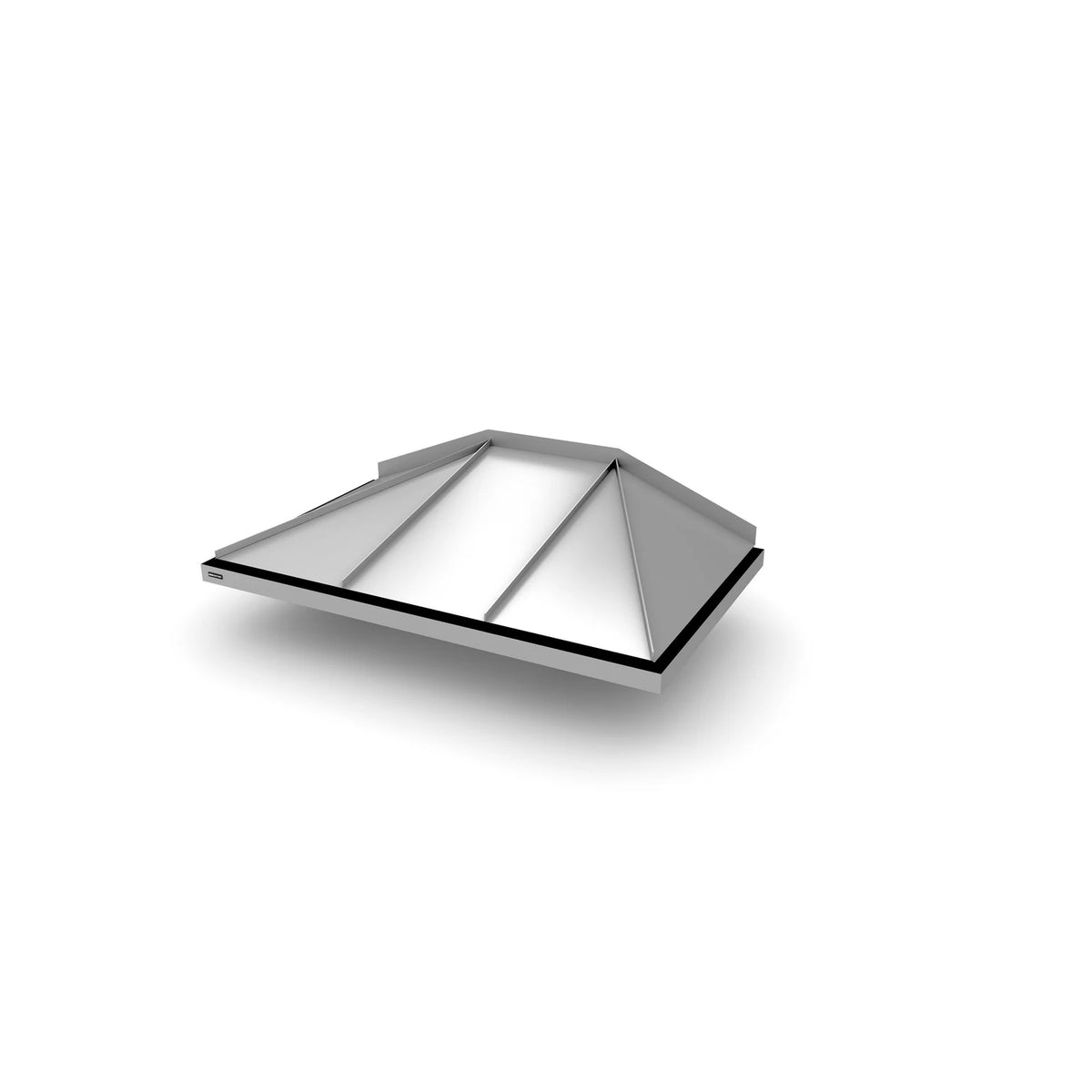Vordach Amberg 1600 × 955 mm, Aluminiumdach Silbermetallic RAL 9006