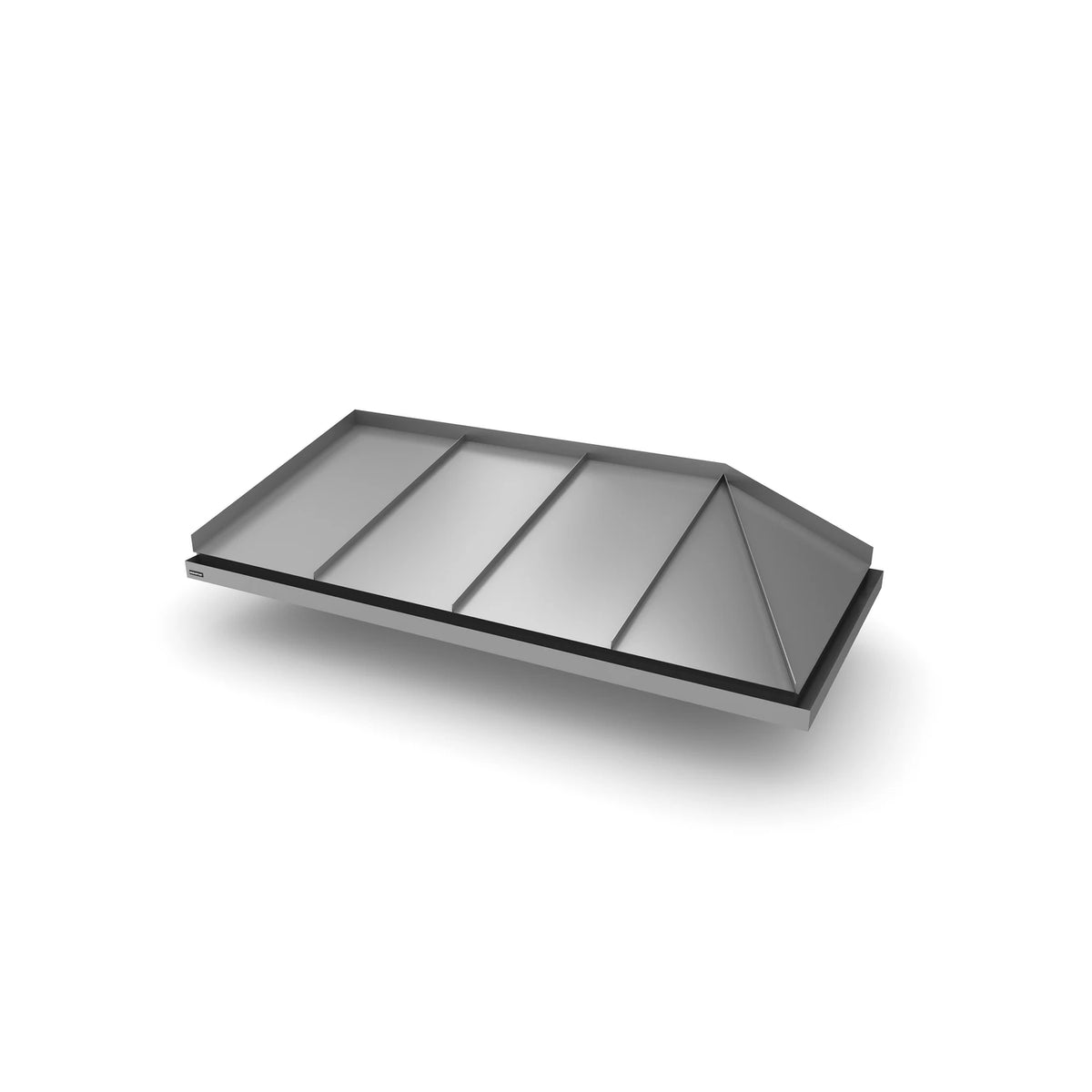 Vordach Amberg 2 2050 × 955 mm, Aluminiumdach Dunkles Silbermetallic RAL 9007