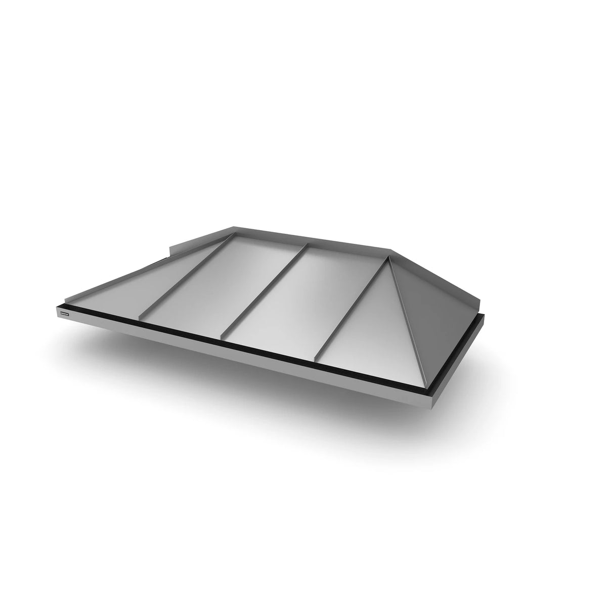 Vordach Amberg 2100 × 1155 mm, Aluminiumdach Dunkles Silbermetallic RAL 9007