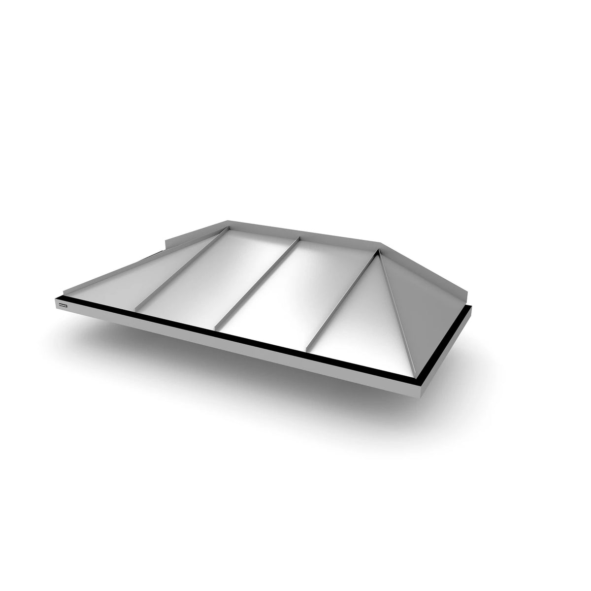 Vordach Amberg 2100 × 1155 mm, Aluminiumdach Silbermetallic RAL 9006