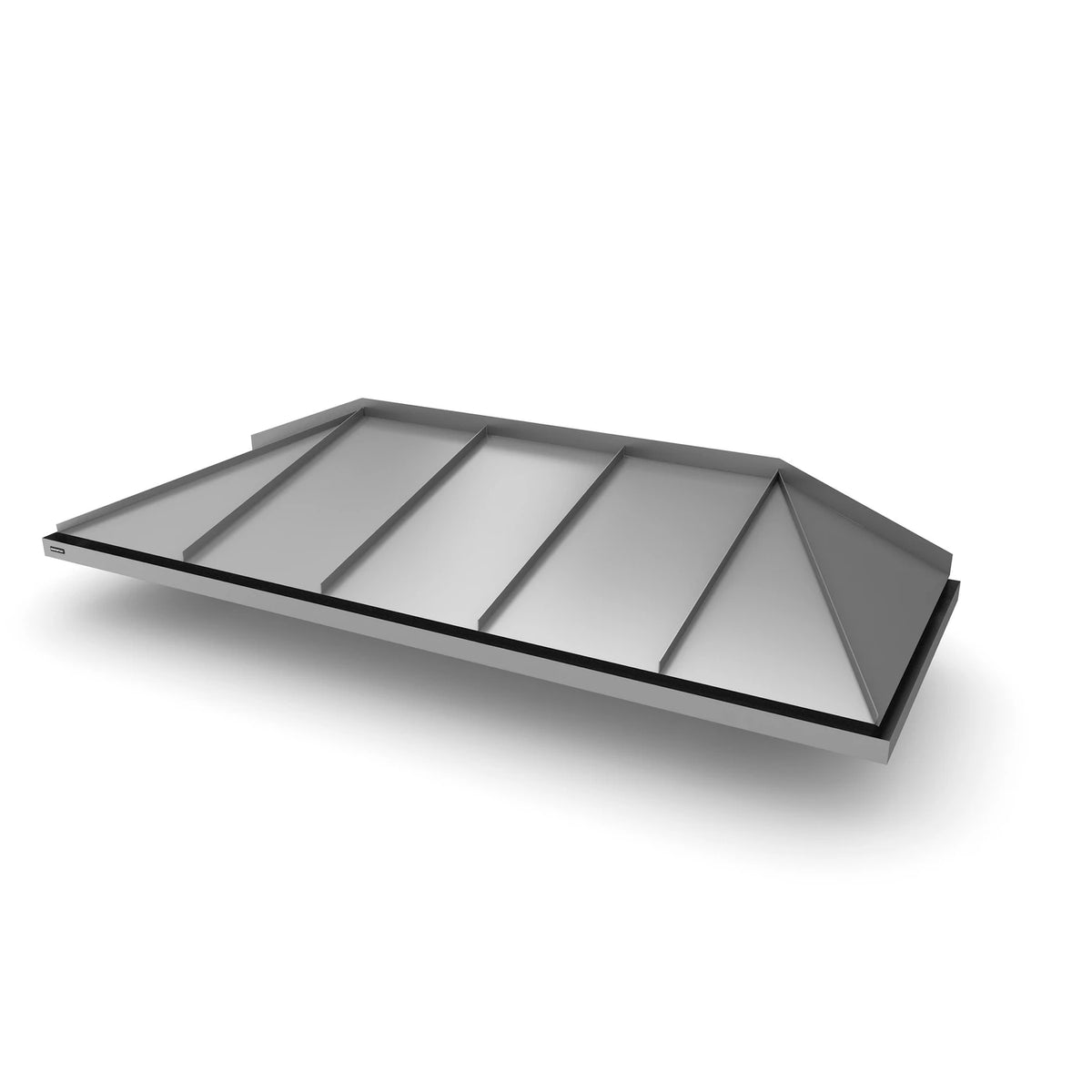Vordach Amberg 2600 × 1155 mm, Aluminiumdach Dunkles Silbermetallic RAL 9007