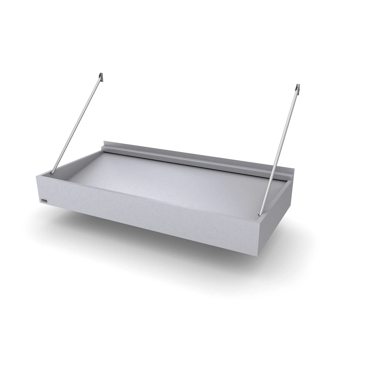 Vordach Augsburg 2000 × 1160 mm, Aluminiumdach Grau RAL 7038