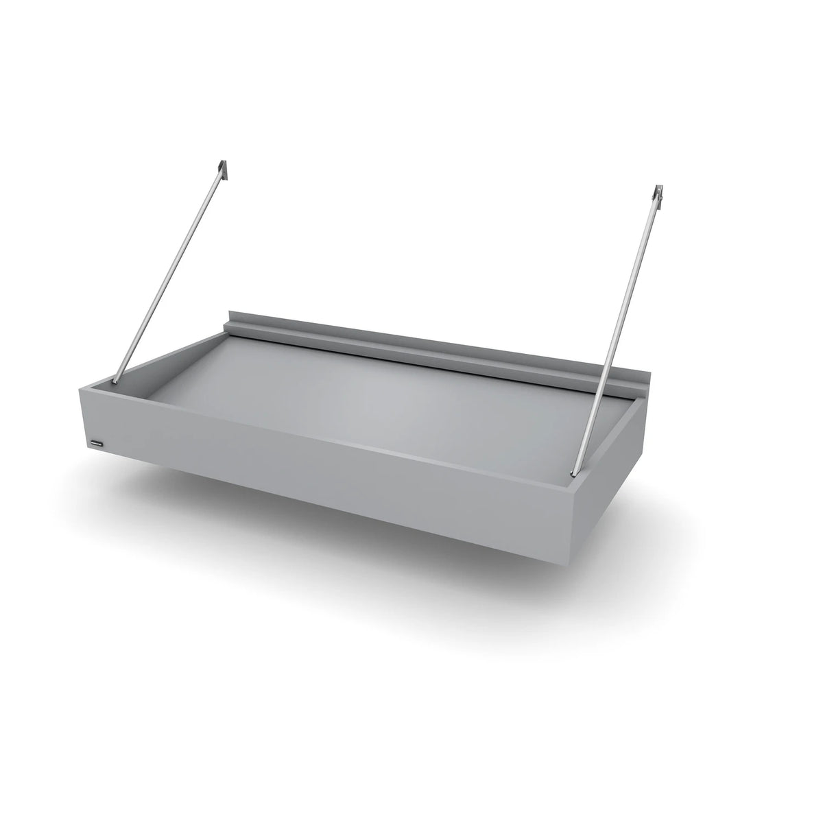 Vordach Augsburg 2000 × 1160 mm, Aluminiumdach Rheinzink ähnlich RAL 7000