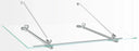Vordach aus Edelstahl mit Glasscheibe, modernes Design, Wandhalterungen sichtbar