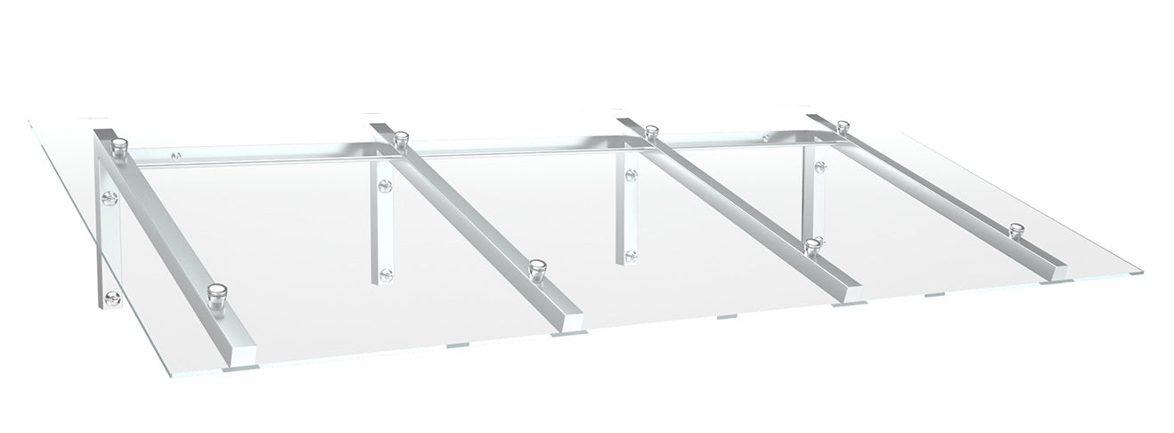 Vordach Sirius VSG - drei Stützbügel